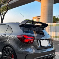 벤츠 A W176 W177 A180 A45 A200 A220 A260 A250 바디 키트 리어 스포일러 호환, W176 유광 블랙