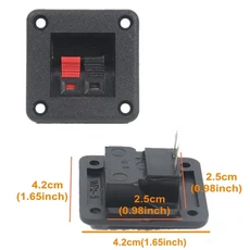 호환 1개 듀얼 위치 스피커 와이어 커넥터 사각형 상자(개구부 포함) - 구성 요소 스타일 하드와이어 저전