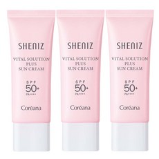 코리아나 쉬니즈 바이탈 솔루션 플러스 선크림 SPF50+ PA++++, 3개, 40ml