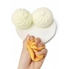 브라더유통 몰랑몰랑 리얼 감촉 왕만두 스퀴시 1박스 4개, 랜덤