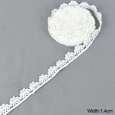 5 야드 화이트 레이스 트림 리본 DIY 바느질 장식을위한 수 놓은 패브릭 레이스 리본 테이프 수제 공예 재, 06 C10
