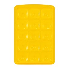 KJC EDIMOTTO 副食品儲存分裝盒 - 冰磚製冰盒 (桃園小太陽), 1個, 黃M-15mlx15格, 15ml