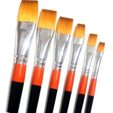 나우케이 세필 그림붓 1호 평붓 12개입