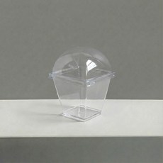 쓱싹 투명 사각컵 돔 뚜껑 SET, 1세트, 60개입