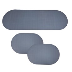 스프링커밍 규조토 발매트 3종 세트 라운드형 욕실 현관 싱크대 매트, 연네이비