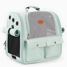 스페이스캣 럭키세븐 반려동물 이동가방, 민트그린, 1개