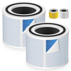 LEVOIT Core 300/Core 300S/ 300-P/Core 300S-P/Core P350 Air Purifi-ers용 코어 300 교체 필터 3-IN-1 HEPA 부, Blue (Smoke Remov-er Filter)