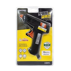 오공 핫멜트 글루건 7mm 미니 10W + 글루스틱 2P 세트, 1세트