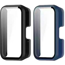 엔터콘 갤럭시핏3 케이스 강화유리 풀커버, 6. 블랙 + 블루