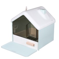 寵傢好 雪屋款全封閉抽屜貓砂盆 (贈貓砂鏟) - 防噴濺貓砂盆/貓便盆/貓廁所, 藍色, 1個