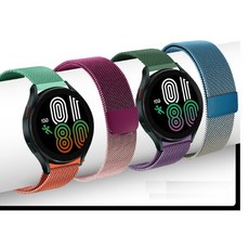 에버원 갤럭시 워치8 워치7 워치6 워치5 워치4 클래식 40mm 44mm 47mm 20mm 22mm 시계줄 스트랩 자석메탈, 블랙