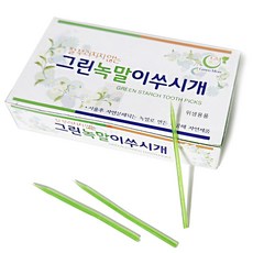 그린 녹말 이쑤시개 (135g X 20갑), 1개, 20개입