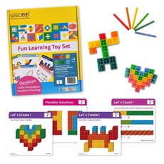 京尼Giscoo STEAM系列麥斯大方塊/麥斯小方塊益智教具組, 1個, 麥斯小方塊
