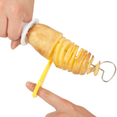 솝코지 회전 감자칼 회오리감자 세트 캠핑용 회오리 감자칼, 1개, 혼합