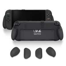 닌텐도 스위치2 케이스 스컬앤코 네오 그립케이스, 블랙, 1개