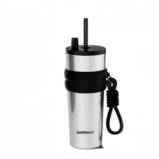 Ait 대용량 스텐리스 빨대 보온보냉 텀블러, 3개, 780ml, 실버