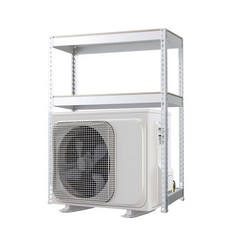에어컨 실외기 거치대 철제 선반 조립식 앵글 2단, 가1000x깊400x높1200x2단, 1세트, 화이트