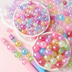 비즈아이 [6717-13]아크릴볼 볼펜꾸미기 볼꾸재료 비비드오로라볼 8/12mm 랜덤발송