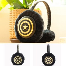 Wing House 美國隊長圖案絨毛耳罩 MV0602 黑色