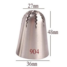 대형 꽃 모양 아이싱 파이핑 노즐 페이스트리 쿠키 케이크 데코레이팅 도구, 색상: 2. 904, 1개