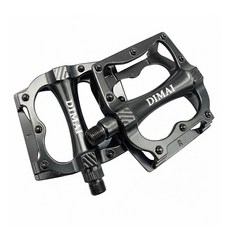DIMAI 자전거 페달 알루미늄 미끄럼방지 경량 평페달 좌우세트, 1세트(좌+우)