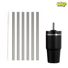 스타벅스 스탠리 591ml 소형텀블러 호환 23cm 블랙 트라이탄 빨대 세척솔 세트 6개입, 1개