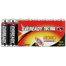 EVEREADY 永備 碳鋅電池 4號 AAA 16入 乾電池組, 1個, 永備4號3AAA16入