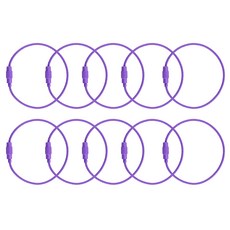 칼라와이어링 키링 열쇠고리, 10개, 퍼플