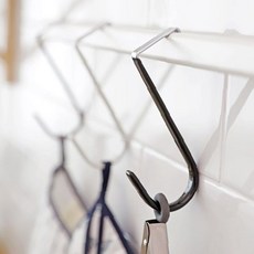 현관 문틈 문걸이 무설치 도구 옷정리 걸이 금속 욕실 후크 수납, 브라운, 1개