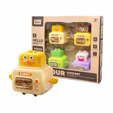 Qmpin 萌寵公園跑酷車 4入組 3歲以上兒童玩具, 一盒4入-酷跑萌寵, 1套