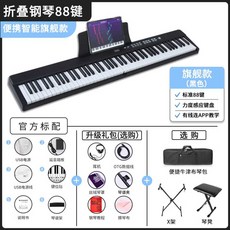 에이패스이 접이식피아노 건반 키보드 악기 88건반, 1개, P-301-검정 블루투스 접이식+풀세트