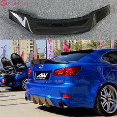 ABS 미도색 프라이머 외장 리어윙 스포일러 렉서스 IS250 IS300 IS350 06-13 호환, 카본 룩