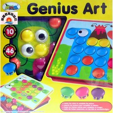 旭陽教育用品社 Genius Art 兒童鈕扣拼圖板, 1個