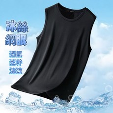 網眼背心男夏季新款速乾透氣冰感無袖運動健身坎肩排汗背心