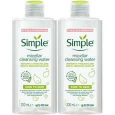 Simple 심플 클렌징 워터 메이크업 리무버 Kind To Skin Micellar 200ml x 2개