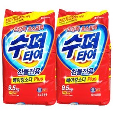 수퍼타이 찬물전용 베이킹소다 PLUS 가루세제, 9.5kg, 4개