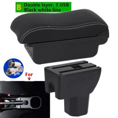 스즈키 이그니스 암레스트 박스 차량용 중앙 수납함 USB 포트 포함 개조형 자동차 액세서리, 10 B1 white line 3USB