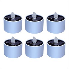 6pcs 내후성 태양열 촛불 플라미네스 태양열 양초 Led 태양열 촛불 정원 캠핑을위한 불꽃이없는 조명, 그림처럼