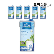 독일 올덴버거 멸균우유, 6팩, 1L