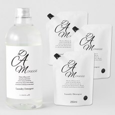 다무스 세탁세제 중성세제 1000ml 본품 1개 + 250ml 리필 3개 총 4개 구성, 1L