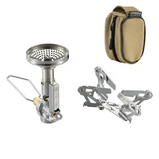 CAMPINGMOON 캐니스터 탑 스토브 휴대용 컴팩트 접이식 점화기 포함 가스 연료 캔 스태빌라이저 포함 XD-2F/Z41