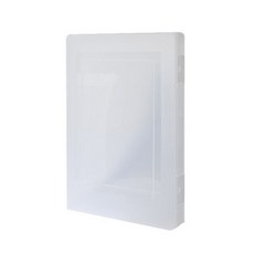 사무실 대학교 학원 A4서류 투명파일케이스 소형 FC02_20260201EA, 그레이