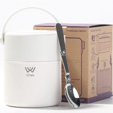 IUwe 473.2ml(16온스) 뜨거운 음식용 음식 보온병 아동용 점심 용기 스푼 포함. 316L 스테인리스 스틸 소형 보온 학교 도시락 누출 방지 여행 수프 단열 식품 용기