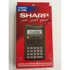 샤프 EL 520V 계산기, Black/white, 1개
