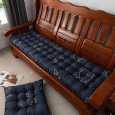 沙發坐墊 靠墊 坐墊 靠背腰墊 防滑 加厚加厚實木沙髮墊子四季通用座墊折疊長條老式木製木頭紅木沙髮坐墊, 小鯨魚