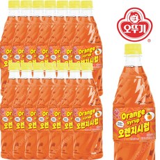 오뚜기 시럽 슬러시 오렌지향 15병 기타시럽, 1kg, 15개