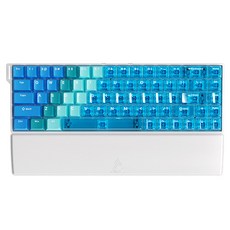 에이재즈 AK680 V2 RGB e스포츠 유선 기계식 키보드, 클리어 + 그라데이션 블루, 크리스탈축, 제조사축 클리어 + 그라데이션 블루, 크리스탈축, 제조사축