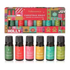 Folkulture 디퓨저용 남성용 에센셜 오일 세트 아버지의 날 및 생일 선물 - 6x10ml 캔들 제작용 향수 오일 향 오드 화이트 머스크 담배 샌달우드 가죽 우드