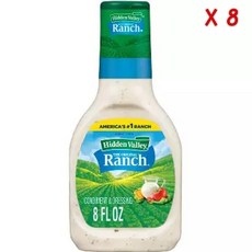 히든벨리 오리지널 랜치 샐러드 드레싱 토핑, 237ml, 8개