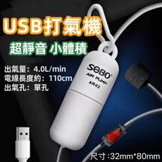 PUMP-USB打氣機 魚缸打氣機 水族箱 氣泡石, 1個, USB打氣機 (含氣泡石+止逆+風管)